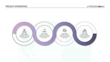 infografía proceso diseño con íconos y 4 4 opciones o pasos. vector