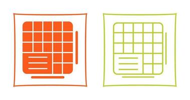 Table Data Vector Icon