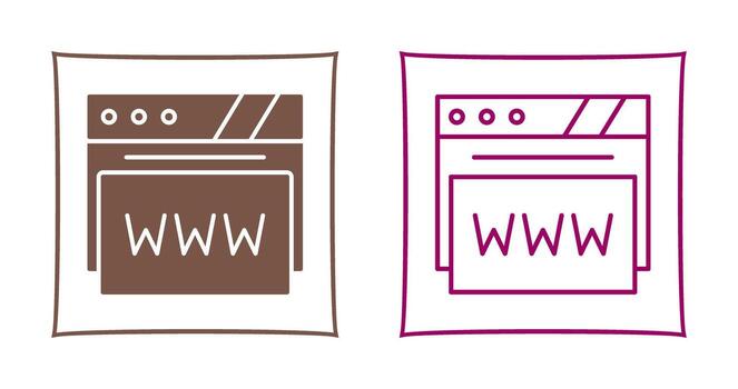 icono de vector de navegador web