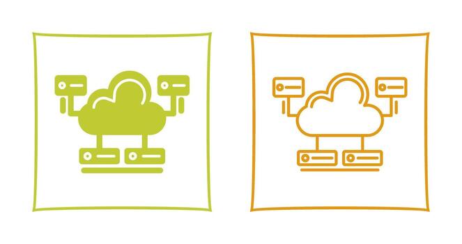 Cloud Database Vector Icon