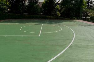 Basketball court view in the morning, after some edits. photo