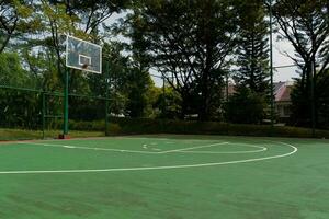 Basketball court view in the morning, after some edits. photo