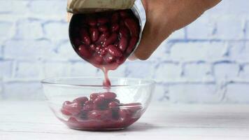 pouring grains Red bean from a container video