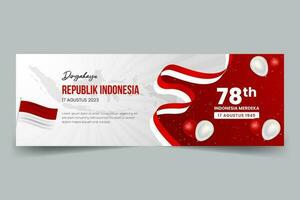 Indonesia Independence Day August 17th vector