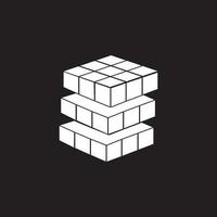 Cubic icon vector