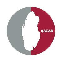 Qatar map icon vector