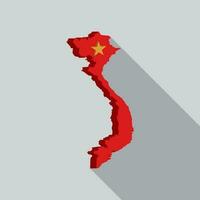 Vietnam mapa resumen icono vector