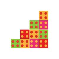 Building block icon vector