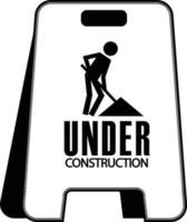 Under construction signage vector