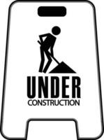 Under construction sign vector