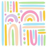 SIMPLE BACK Minimal Childish Doodle Shapes In African Style vector