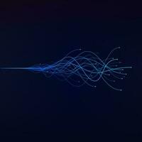 AI visualization. artificial intelligence and deep learning concept of neural networks. Wave equalizer. Vector illustration