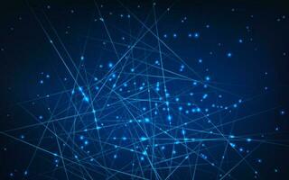 Neural Networks. AI. Artificial intelligence and deep learning concept. Lines and Nodes connected into cells computer web. Vector