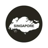 Singapur mapa logo vector