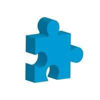 Puzzle abstract icon vector