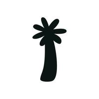 Flat vector silhouette illustration of palm