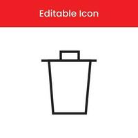 Recycle bin icon, Recycle bin outline icon, Recycle bin vector icon