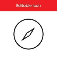 Compass icon, Compass outline icon, Compass vector icon