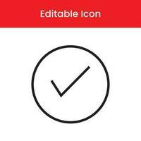 Tick icon, Tick outline icon, Tick vector icon