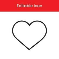 Heart icon, Heart outline icon, Heart vector icon