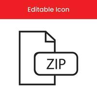 Zip File  icon, Zip File outline icon, Zip File vector icon