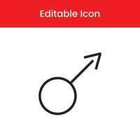 Male Gender  icon, Male Gender outline icon, Male Gender vector icon