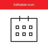 Calendar icon, Calendar outline icon, Calendar vector icon