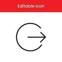 Logout icon, Logout outline icon, Logout vector icon