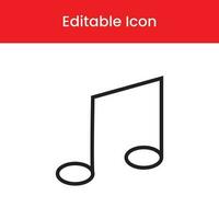 música Nota icono, música Nota contorno icono, música Nota vector icono