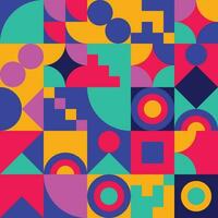 Geometric design element halftone graphic colorful shapes line vector shapes abstract mural background banner dot