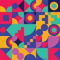 Geometric design element halftone graphic colorful shapes line vector shapes abstract mural background banner dot