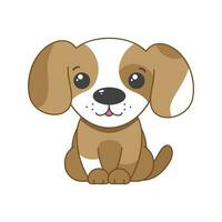 Cute puppy isolated on a white background vector