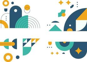 Set of abstract shapes. Minimalistic design. Vector illustration.