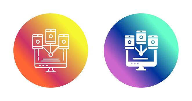 icono de vector de redes informáticas