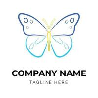 Beautiful butterfly logo design template vector