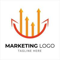Marketing logo design for company vector