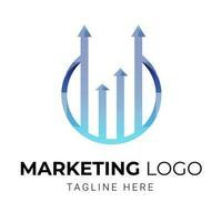 Marketing logo design for company vector