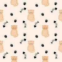 pattern seamless cat cute vector