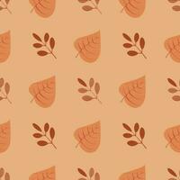 autumn leaf pattern seamless background vector