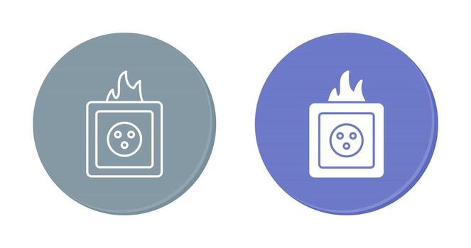 Unique Fire in Socket Vector Icon