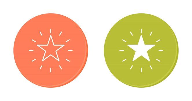 icono de vector de estrella única