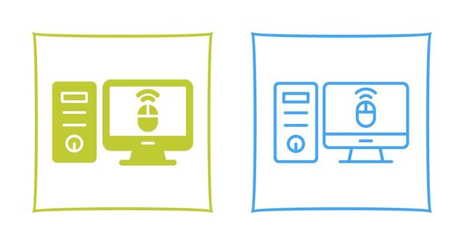 Desktop Computer Vector Icon