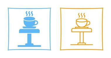 icono de vector de mesa de café