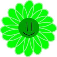 Groovy flower with smile vector