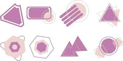 Geometric shapes set. Simple minimalistic style. Vector illustration.