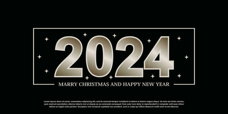 2024 logo design vector with modern and creative style premium vector