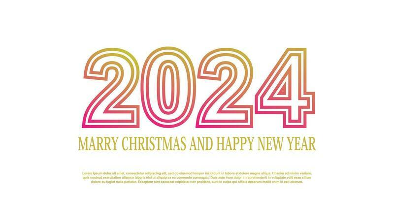 2024 logo design vector with modern and creative style premium vector