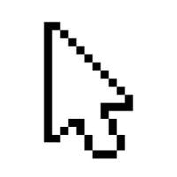 pixelado flecha cursor icono diseño vector