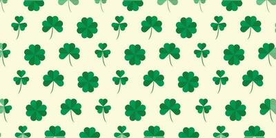 Natural clover leaf pattern background vector