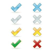 Set Of Right and Wrong Icons vector